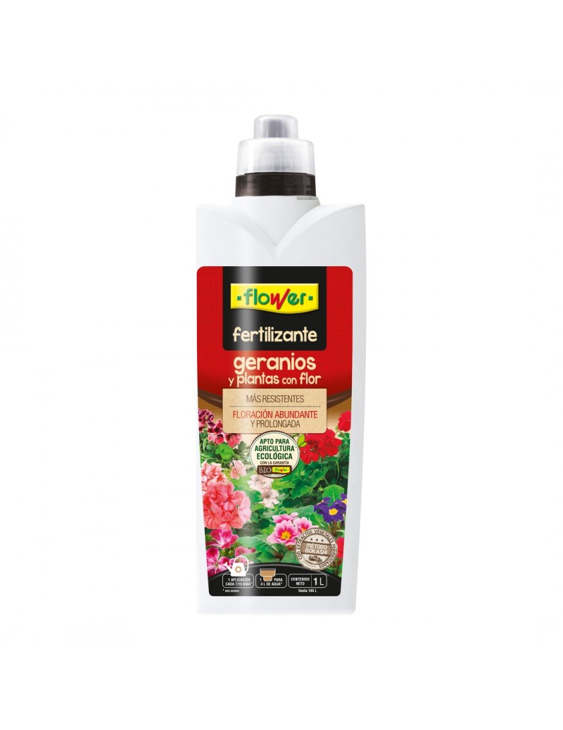 Fertilizante geranios y plantas con flor ecológico